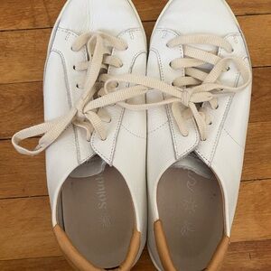 Soludos White Leather Women's Sneakers